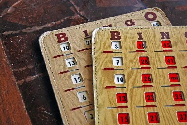 Vintage cartão de bingo — Fotografia de Stock