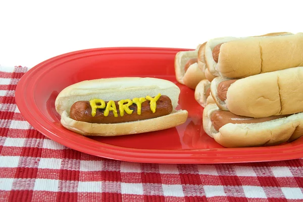 Festa Hot Dogs — Fotografia de Stock