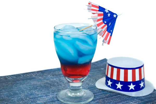Patriotic drink for holiday — Stock Photo, Image