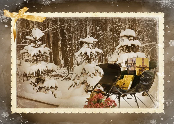 Trineo de Navidad Vintage — Foto de Stock