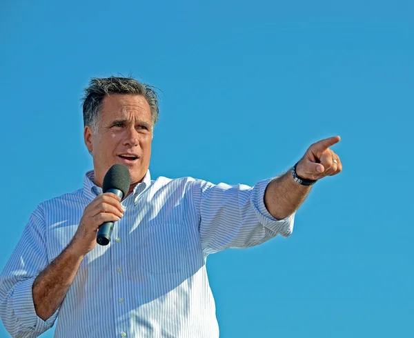 Mitt Romney fazendo campanha em Michigan — Fotografia de Stock