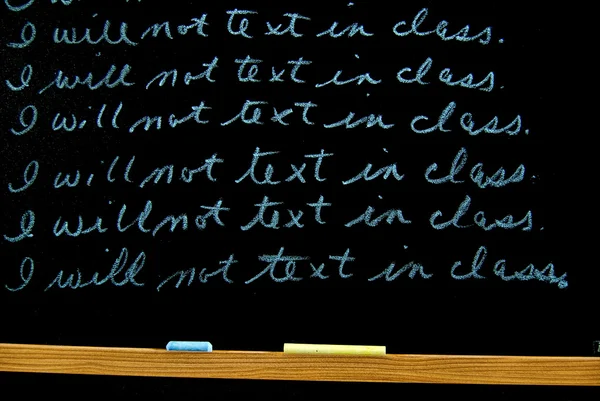 Written lines on blackboard — Stock Photo, Image