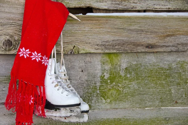 溜冰鞋用围巾 — 图库照片