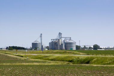 Farm with Silos clipart