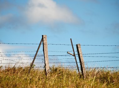 Barbed wire fence clipart