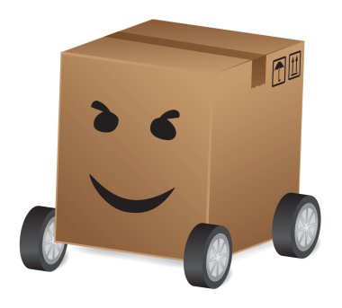 Delivery, moving, shipping, transport concept clipart