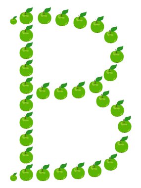 Apple'dan yapılan b - harfi