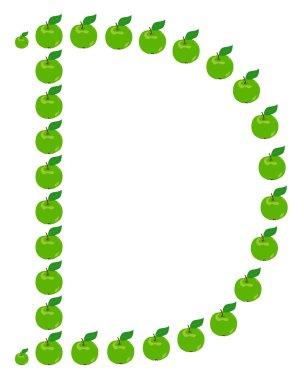 Apple'dan yapılan harf - d