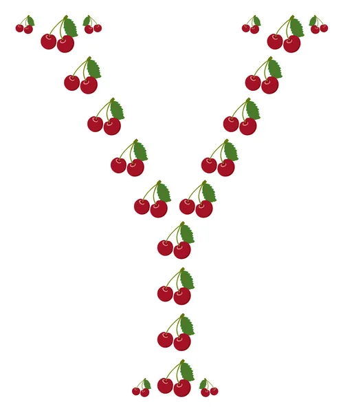 Буква - Z из вишни — стоковый вектор