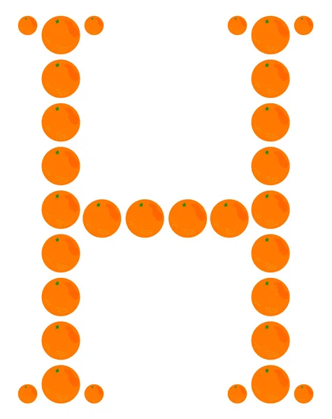 Brev - h från orange — Stock vektor