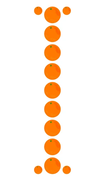 Carta - Hice de naranja — Vector de stock