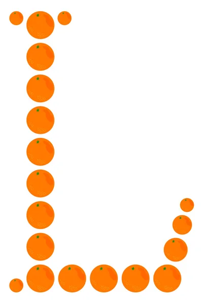 L készült narancssárga - betű — Stock Vector