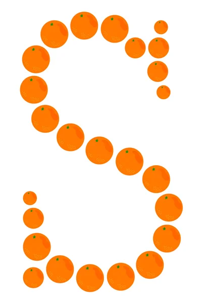 Brief - s gemaakt van Oranje — Stockvector