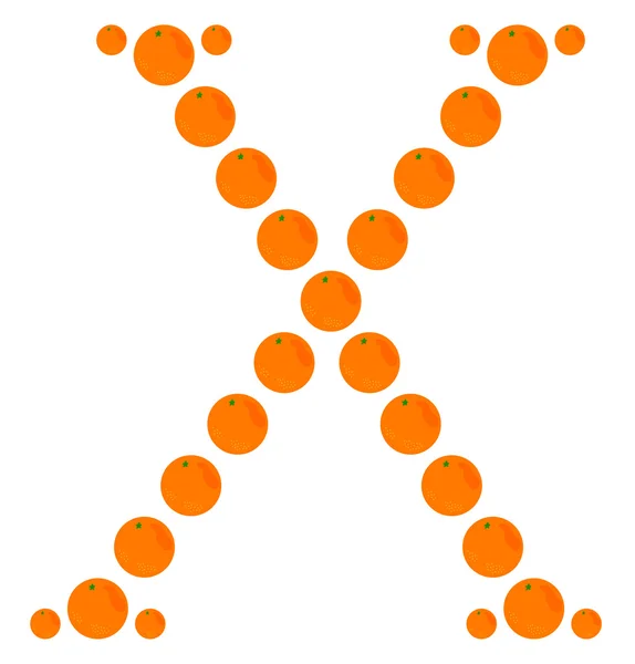 Dopis - vyrobený z oranžové — Stockový vektor
