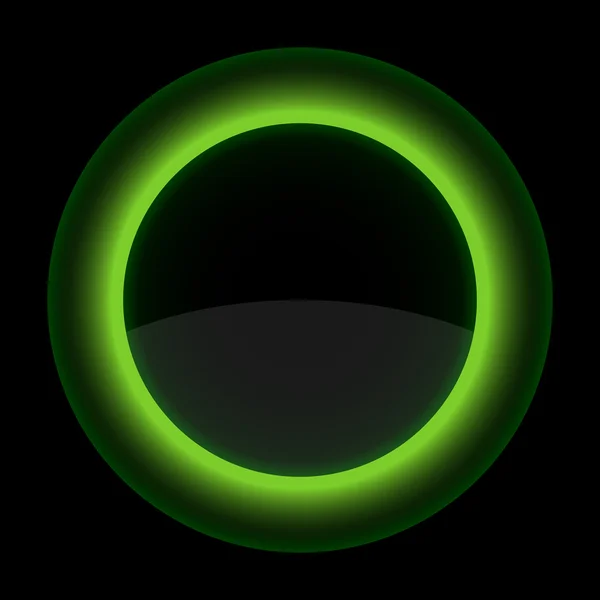 緑の光沢のある空白のインターネット ボタン — ストックベクタ