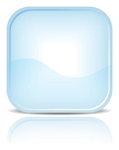 Blue water blank web button.