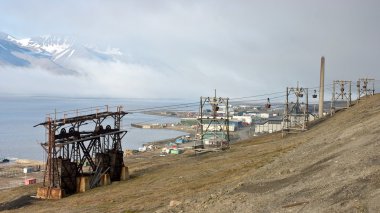 Old Coal Conveyors at Longyearbyen clipart