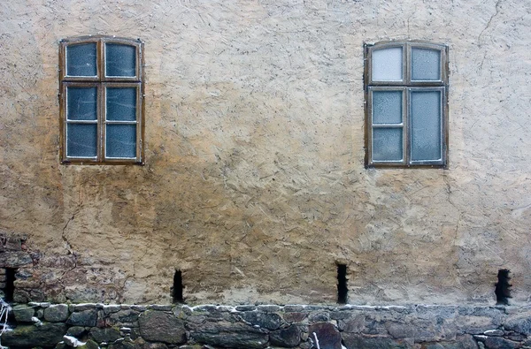 Frozen Windows of Old Building (Still life)