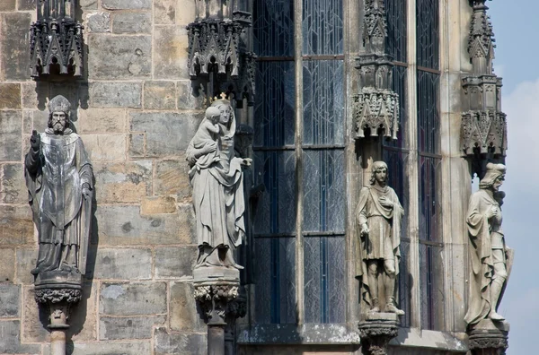 stock image Gothic Statues on Church Ledge