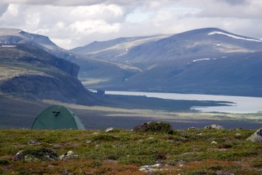 A Tent in Tundra Landscape clipart