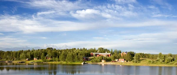 Деревня Джеквик в Северной Швеции — стоковое фото