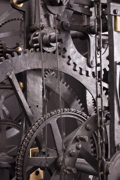Μεσαιωνικό αστρονομικό ρολόι οδοντωτών τροχών - εσωτερικό — Φωτογραφία Αρχείου