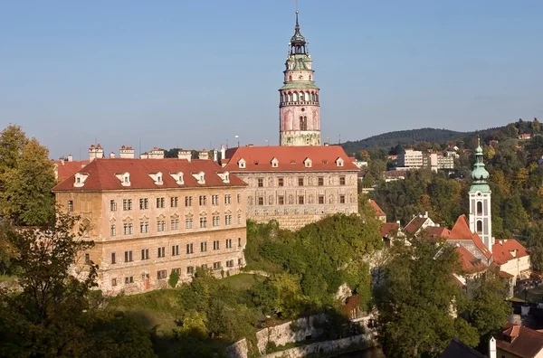 捷克克鲁姆洛夫城堡的视图 — 图库照片