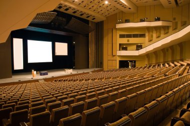 Interior of a Conference Hall Inside Congress Palace clipart