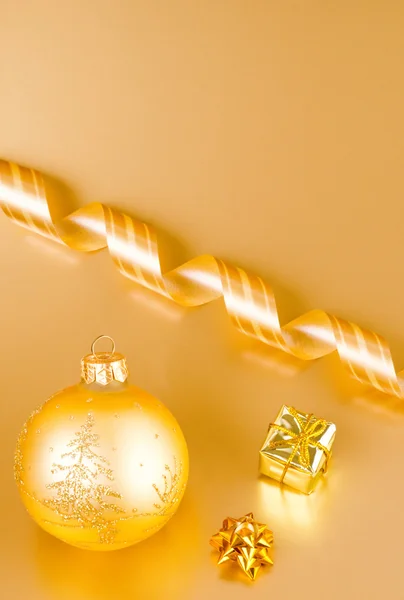 Uma decoração de Natal de ouro — Fotografia de Stock