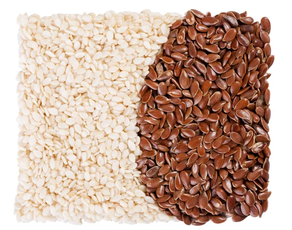 Flax and sesame — Stock Photo, Image