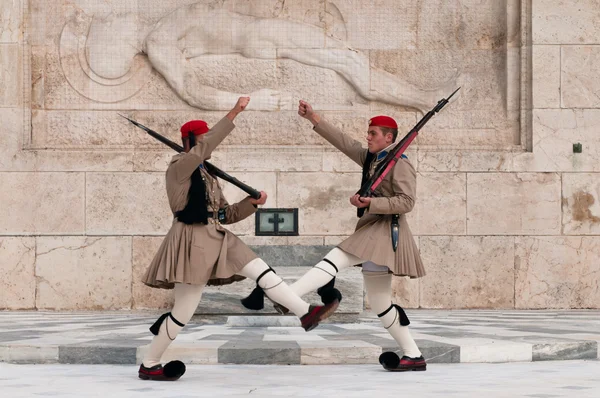 Guard changing in Athens — Stock Photo, Image