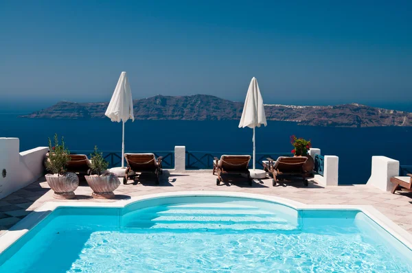Resort a Santorini — Foto Stock