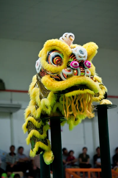 stock image Lion dance on stilts