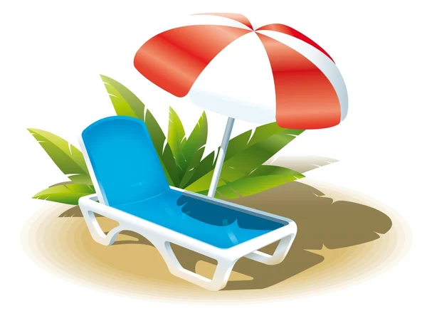 Summer vacation on the beach — Stock Vector