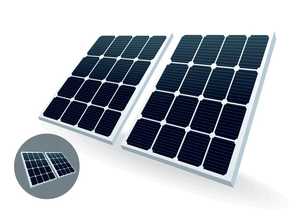 Bateria solar — Vetor de Stock