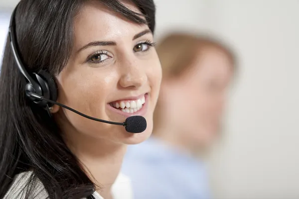 Women in a busy call centre — Stock Photo, Image