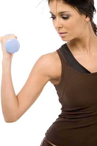 Mladá žena v fitness trénink — Stock fotografie