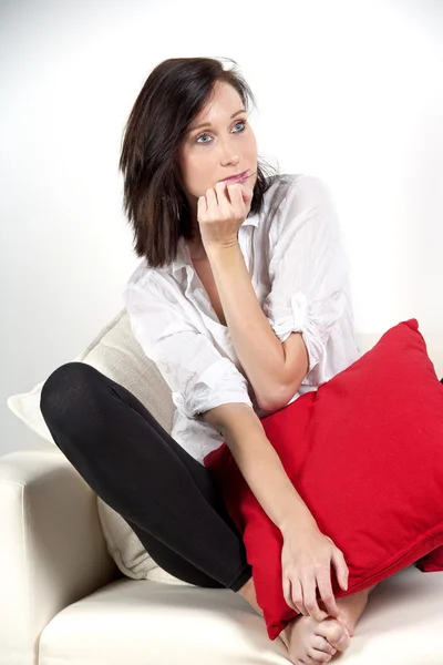 Young woman relaxing at home — Stock Photo, Image