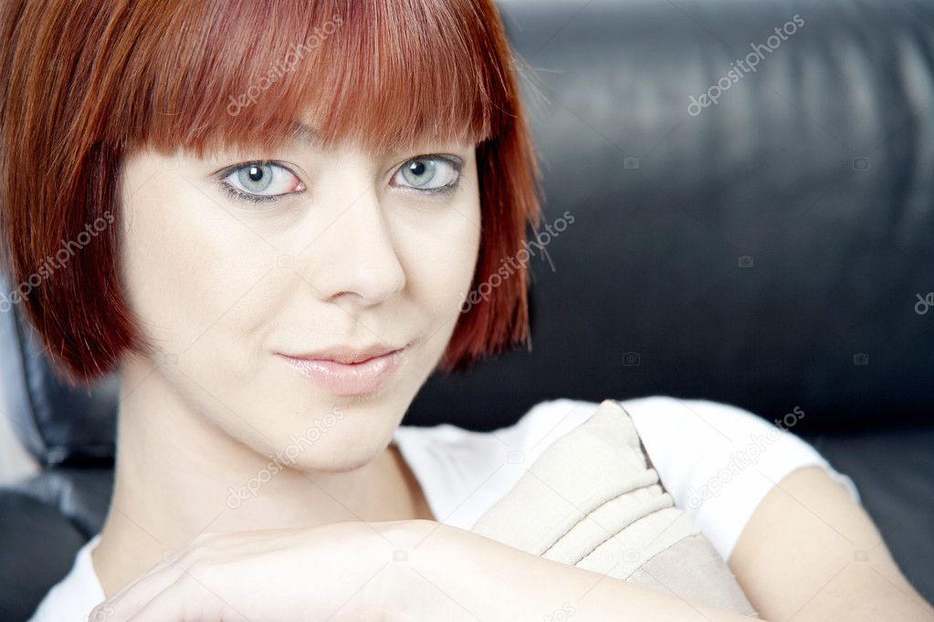 Young woman relaxing at home Stock Photo by ©studio-fi 11102650