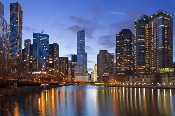 Ribeira do rio Chicago . — Fotografia de Stock
