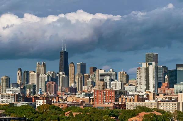 カラフルなシカゴのスカイライン — Stockfoto