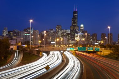 Chicago traffic. clipart