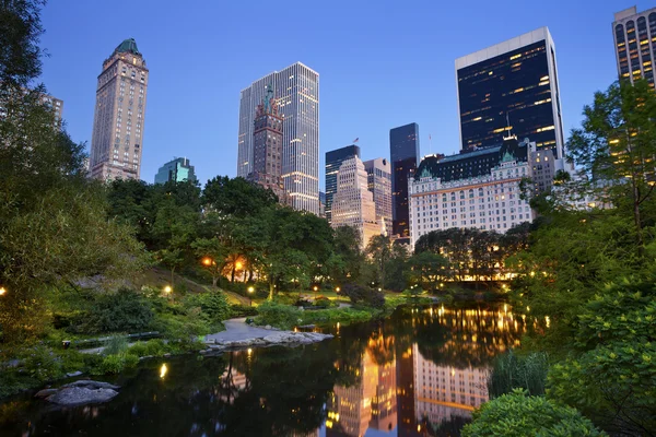 Central Park e horizonte de Manhattan . — Fotografia de Stock