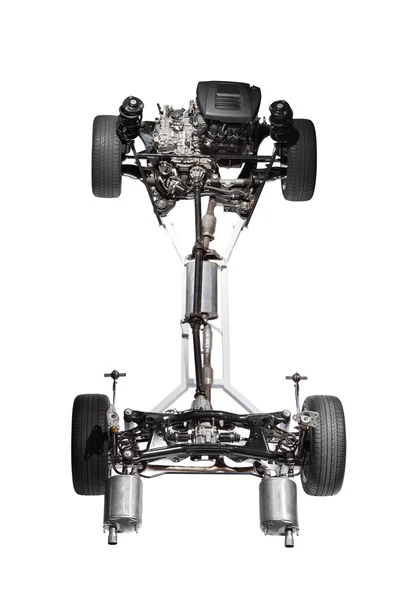 Car chassis with engine. — Stock Photo, Image