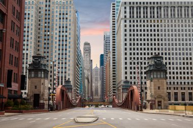 Street of Chicago. clipart