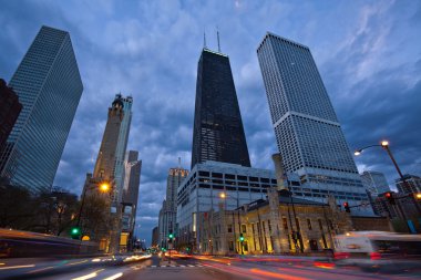 Michigan Avenue in Chicago. clipart