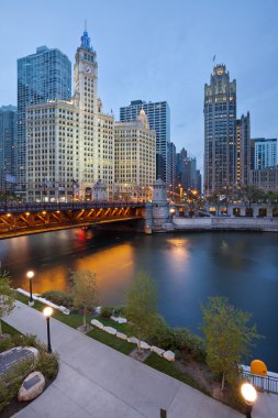 Chicago riverside. clipart