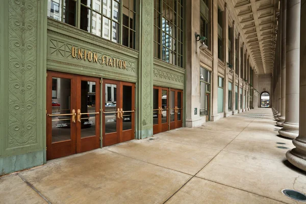 Chicago Unie station ingang. — Stockfoto