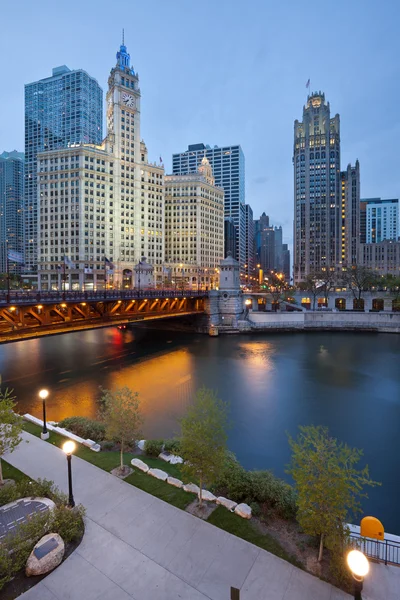 Чикаго березі річки . — стокове фото