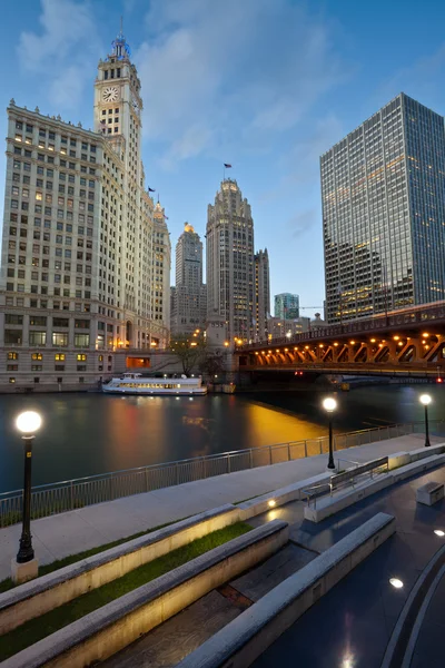 Chicago řeky. — Stock fotografie